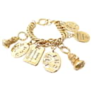 VINTAGE CHANEL BRACELET CHARMS CHARMS 1990'S GOLD METAL CUFF BANGLE - Chanel
