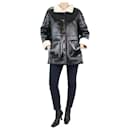 Black shearling jacket - size UK 8 - Yves Salomon