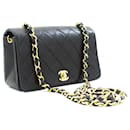 CHANEL Full Flap Chain Shoulder Bag Crossbody Black Lambskin - Chanel