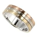 [LuxUness] 18K Gold Diamond Tricolor Band Ring Bague en métal en excellent état - & Other Stories