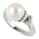 [LuxUness] Platinum Diamond Pearl Ring Metal Ring in Excellent condition - & Other Stories