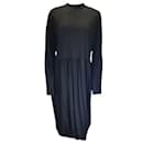 Sofie D'Hoore Black Long Sleeved Wool Midi Dress - Sofie d'Hoore