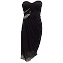 Schwarzes trägerloses Mini-Alverda-Kleid von Temperley London