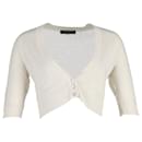 Max Mara Weekend Cropped Buttoned Cardigan in Cream Cotton
