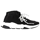 Balenciaga Speed Lace-Up Sneakers in Black Knit Polyester