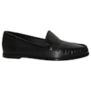 Porte & Paire Round Toe Loafers in Black Leather - Autre Marque