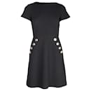 Moschino Boutique Button Detail Mini Dress in Black Polyester