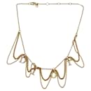 Dior women's necklace in golden metal and rhinestones