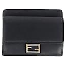 Fendi Card and Coin Holder in Black Leather