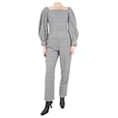 Black and white houndstooth wool-blend jumpsuit - size UK 10 - Autre Marque