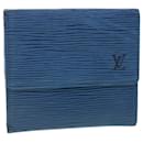Portafoglio LOUIS VUITTON Epi Porte Monnaie Bier Cartes Crdit Blu M63485 auth 55708 - Louis Vuitton