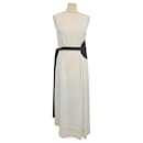 White/Black Sleeveless Detail Dress - Loewe