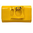 Perrin Yellow Leather Paris Glove Clutch - Autre Marque