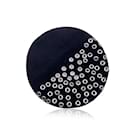 Black Wool Grommets Eyelets French Beret Hat - Christian Dior