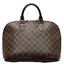 Louis Vuitton Damier Alma Handbag N51131 Brown PVC Leather in Very Good Condition