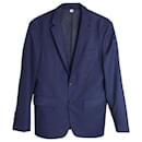 Burberry Notched Collar Tailored Blazer in Blue Wool