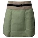 Miu Miu Mini Skirt in Green Wool