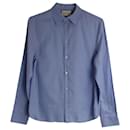 Camisa de botões Gucci em algodão azul claro