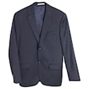 Kenzo Pin Stripe Tailored Blazer in Gray Wool