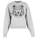 Kenzo Tiger Print Sweatshirt in Grey Cotton