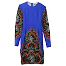 Stella McCartney Long Sleeve Printed Pencil Dress in Blue Viscose - Stella Mc Cartney