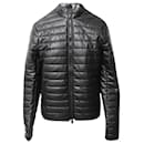 Emporio Armani Quilted Jacket in Black Leather
