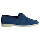 Loro Piana Sea-Sail Walk Loafers in Blue Ox Leather