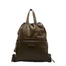 Bottega Veneta Perforated Leather Drawstring Backpack Leather Backpack 567222 in Good condition