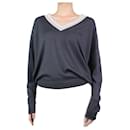 Blue V-neckline sweater - size UK 10 - Brunello Cucinelli