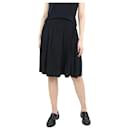 Black pleated silk skirt - size UK 10 - Chanel