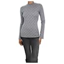 Grey logo patterned wool-blend sweater - size IT 36 - Stella Mc Cartney