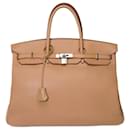 HERMES BIRKIN BAG 40 in Golden Leather - 101509 - Hermès