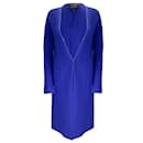 St. John Royal Blue 2020 Viscose Knit Long Cardigan Sweater - Autre Marque