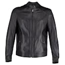 Hugo Boss Biker Jacket in Black Leather