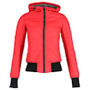 Canada Goose Dore Hooded Down Bomber Jacket in Red Polyester