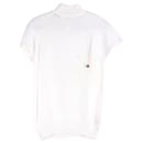 Chanel White Cotton Turtleneck Short Sleeves Clover Buttons Sweater