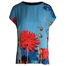 Dries Van Noten Floral-print Short-sleeve Top in Multicolor Cotton and Silk