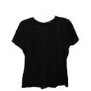 Theory Short-Sleeve Blouse in Black Polyester