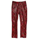 Maison Margiela Faux Snake Skin Pants in Red Polyester - Maison Martin Margiela