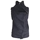 Roland Mouret RM Mohair Blend Draped Collar Vest in Black Wool