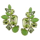 Rare Valentino Garavani green crystal earrings