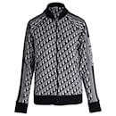 Dior Logo Oblique Bomber Jacket in Black and White Viscose