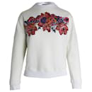 Sweat-shirt à col rond à imprimé floral Louis Vuitton en coton crème