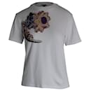 Louis Vuitton T-Shirt mit Blumenstickerei aus weißer Baumwolle