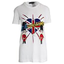 Dolce & Gabbana DG Loves London Print T-Shirt in White Cotton 