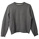 Acne Studios Sweatshirt mit geprägtem Logo aus grauer Baumwolle