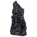 Isabel Marant Linn One-Shoulder-Minikleid mit Rüschen aus schwarzer Seidenmischung