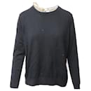 Sandro Ipolit Tie-Back Sweater in Black Cotton