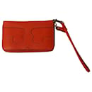 Tory Burch All T Zip Phone Wristlet Wallet in Orange Leather