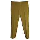 Gucci Straight Trousers in Mustard Yellow Wool